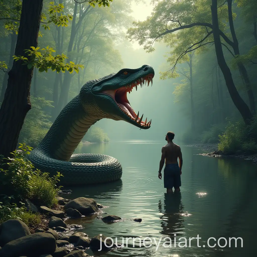 Large-Snake-Swallowing-a-Man-by-the-River-in-the-Forest