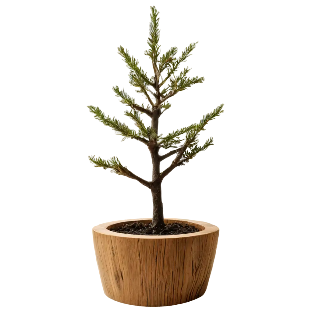 Stylish-Wooden-Tree-Pot-PNG-Enhance-Your-Gardens-Visual-Appeal