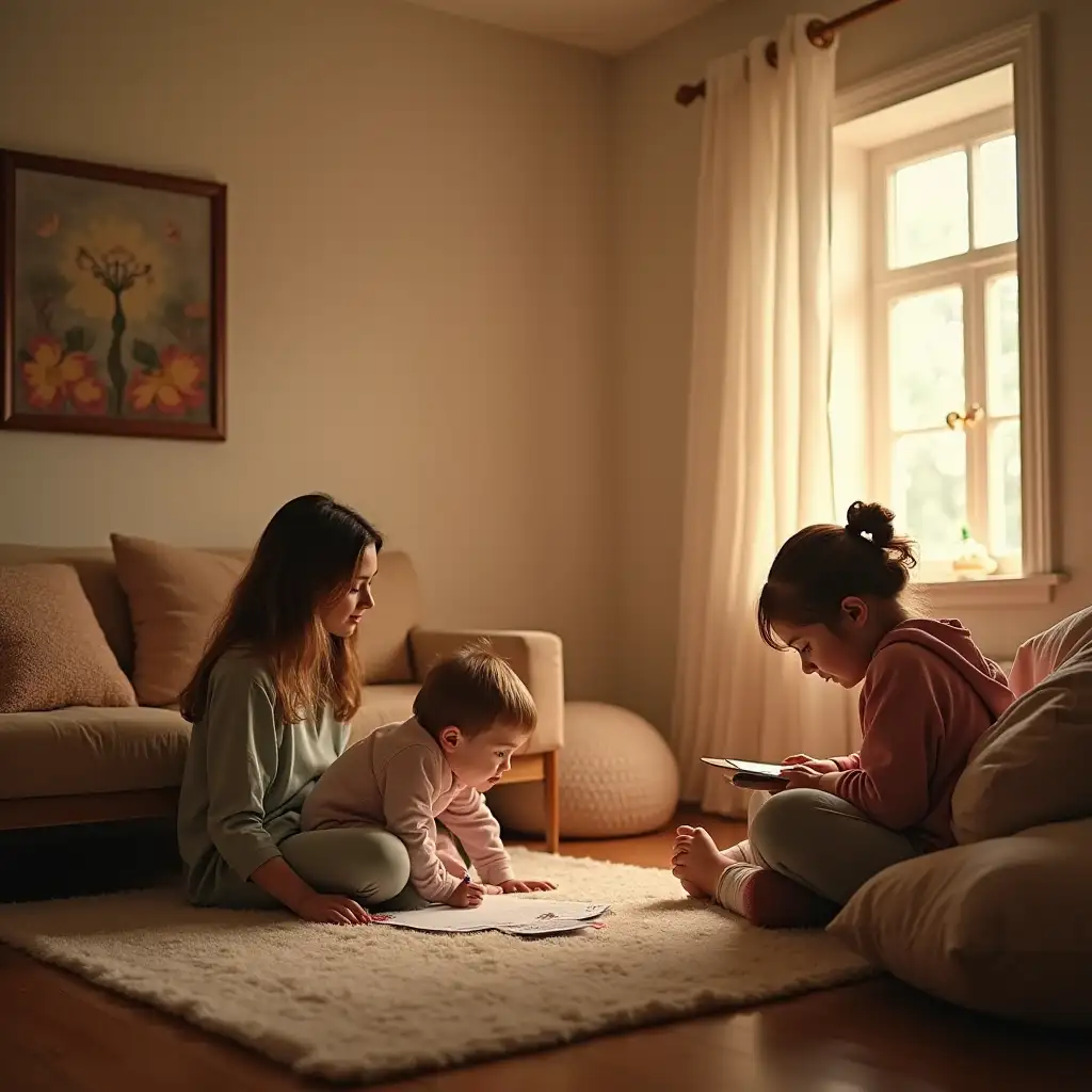 Calm-and-Cozy-Therapy-Space-with-Child-and-Therapist-in-Quiet-Connection