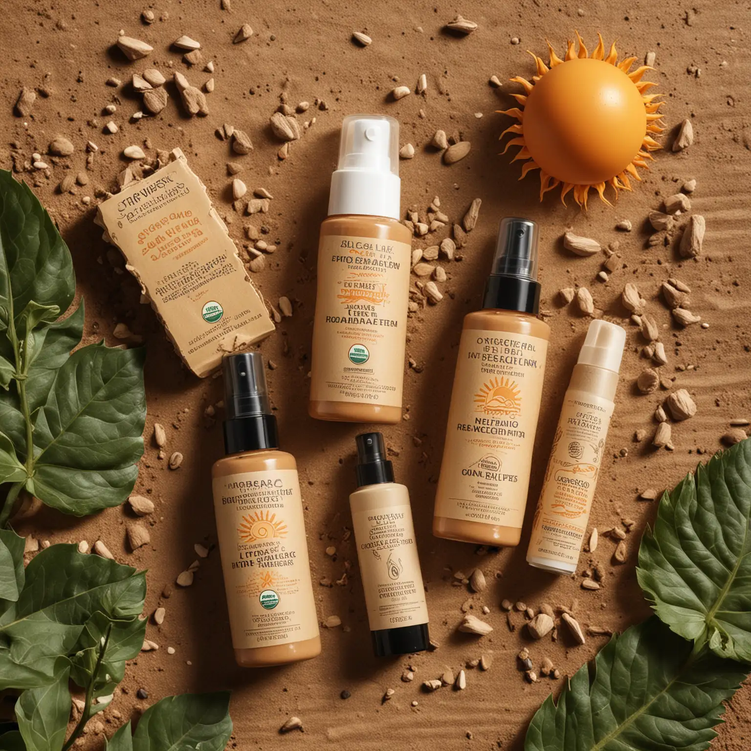 Organic Sun Protection Sprays and Bars Earthy Natural Ingredients