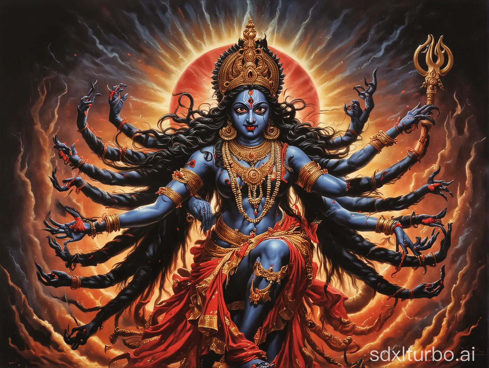 Maa-Kali-Powerful-Hindu-Goddess-in-Dynamic-Pose