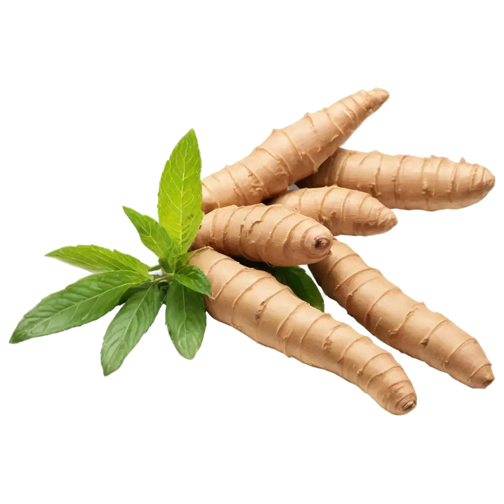 Fresh-Ginger-Root-with-Mint-Leaves-HighQuality-PNG-for-Culinary-and-Design-Use