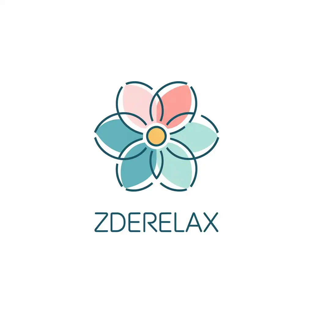 LOGO Design for Zderelax Floral Symbolism for the Beauty Spa Industry