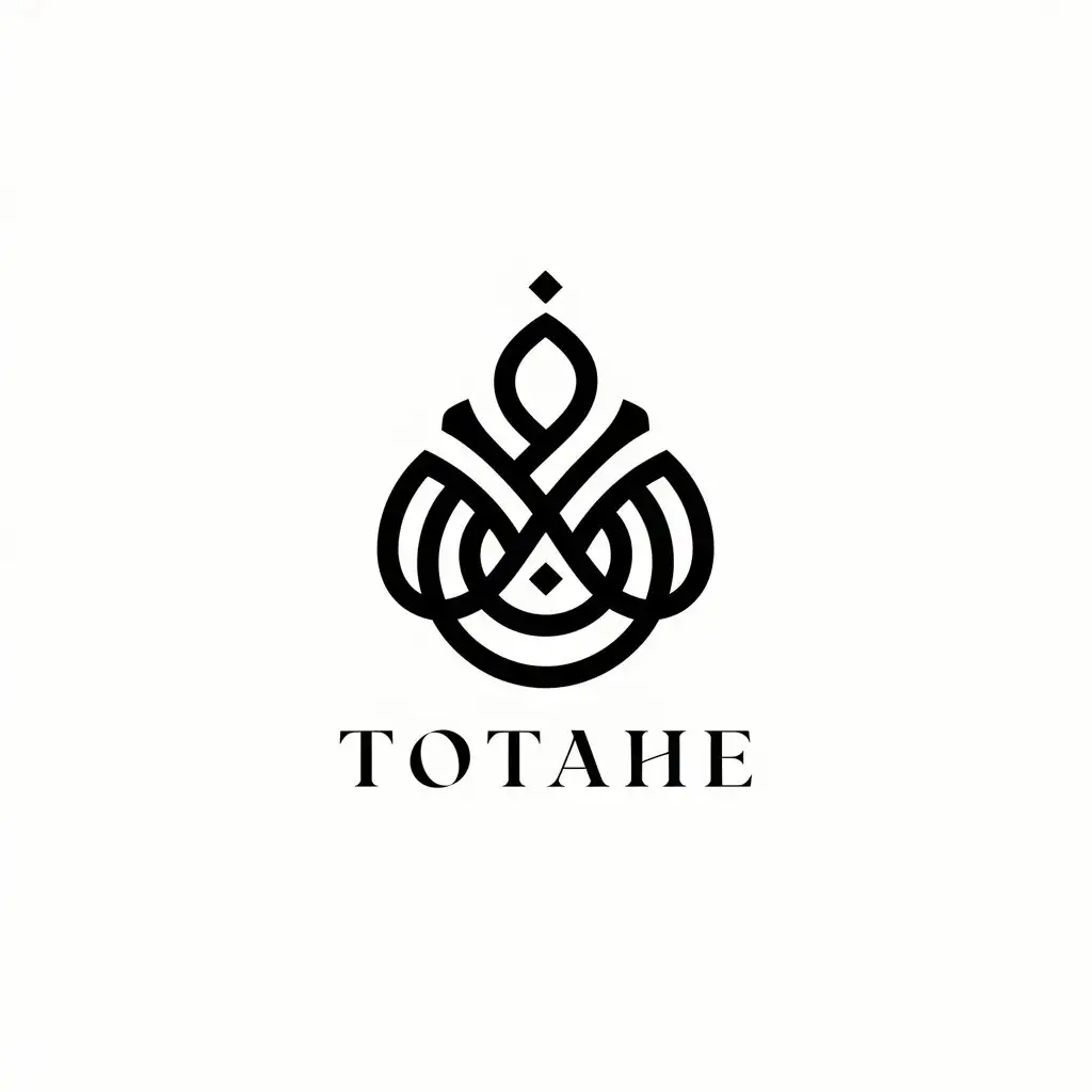 a vector logo design,with the text "totahe", main symbol:kalima,complex,be used in Beauty Spa industry,clear background