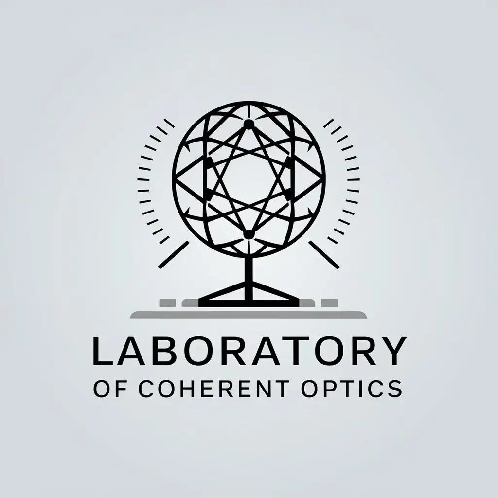 LOGO Design for Laboratory of Coherent Optics Minimalistic Symbol of Optic Electronic Devices