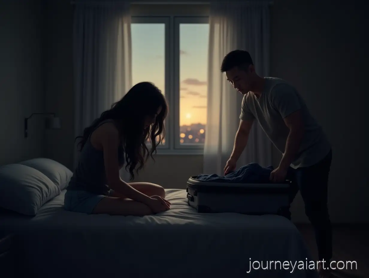 Emotional-Bedroom-Scene-at-Dawn-with-American-Girl-and-Asian-Man