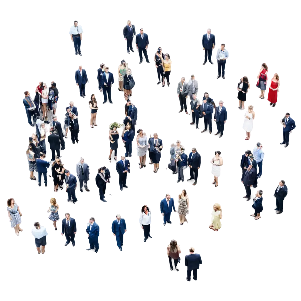 HighResolution-PNG-Image-of-a-Crowd-in-Formal-Attire-Viewed-from-Above-Ideal-for-Various-Applications