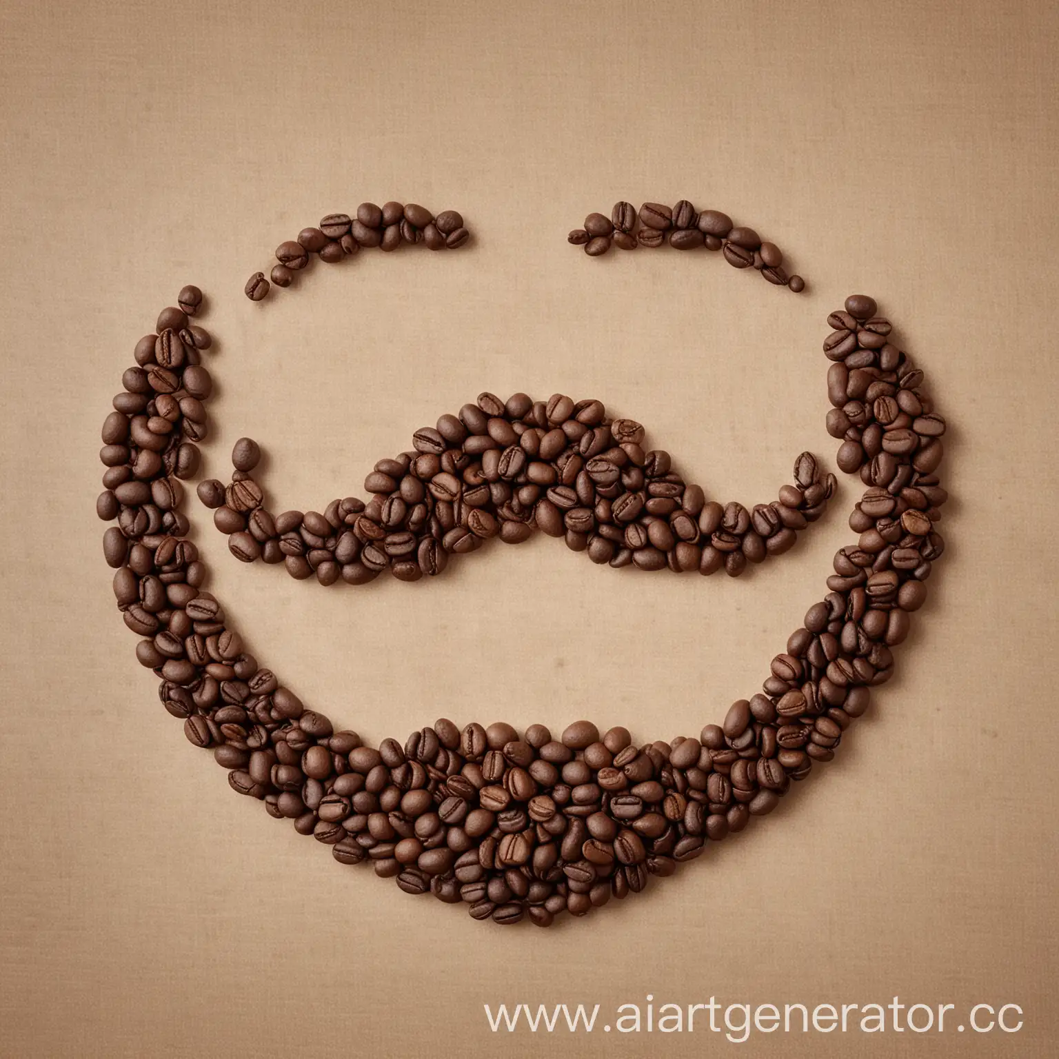 Mustache-Shape-Coffee-Beans-on-Transparent-Background