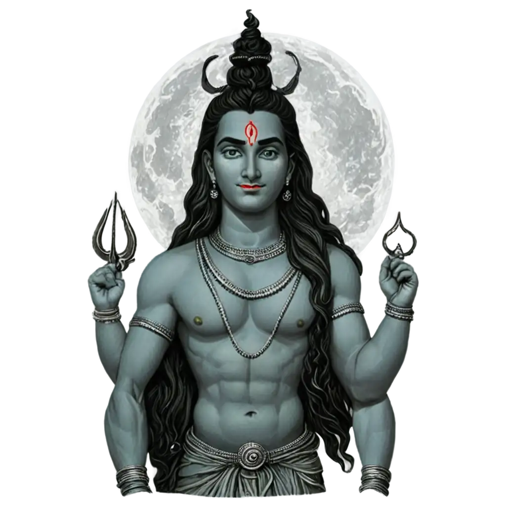 God-Shiva-with-Moon-Behind-PNG-Image-for-Spiritual-and-Artistic-Uses