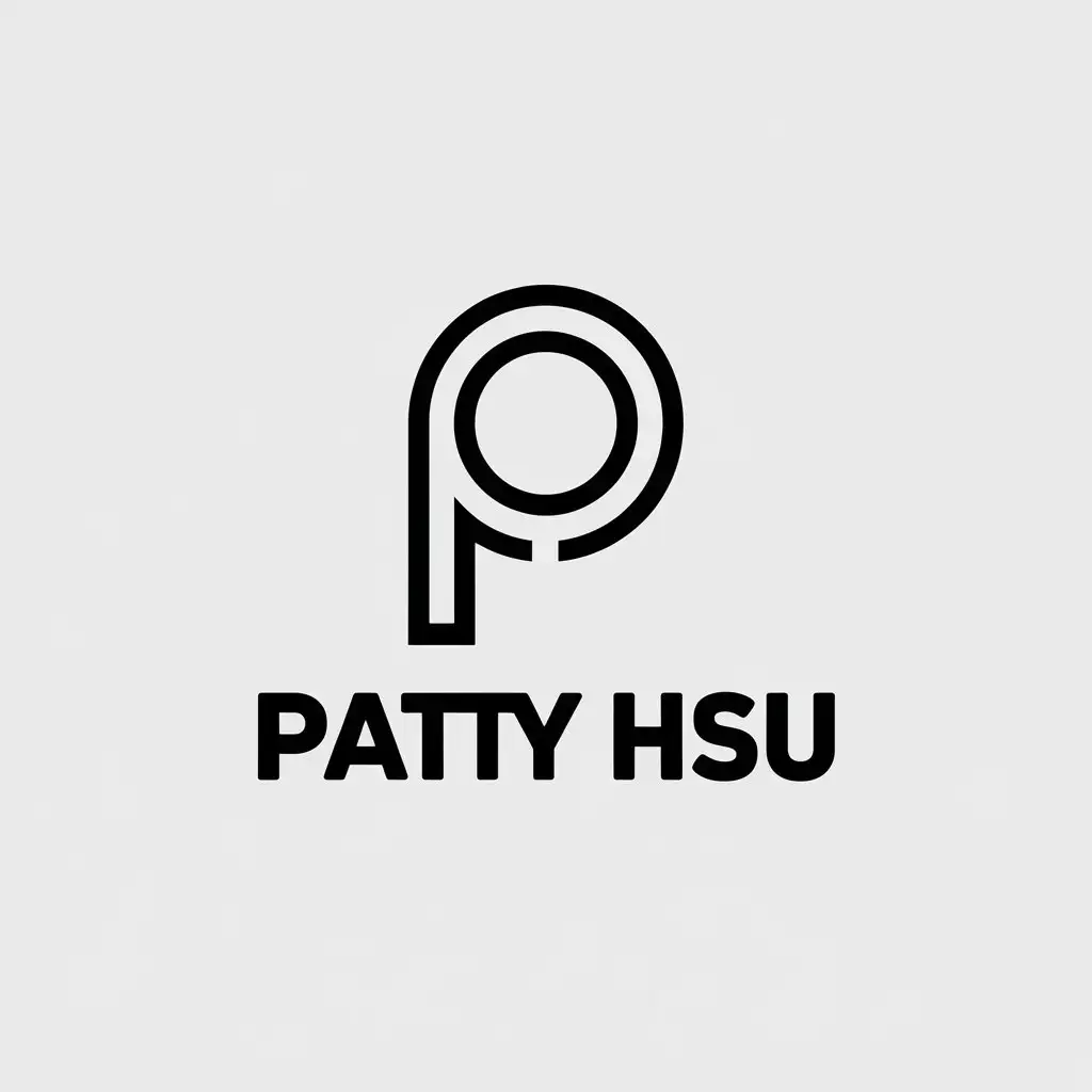 LOGO Design for Patty Hsu Minimalistic P Symbol for Technology Industry