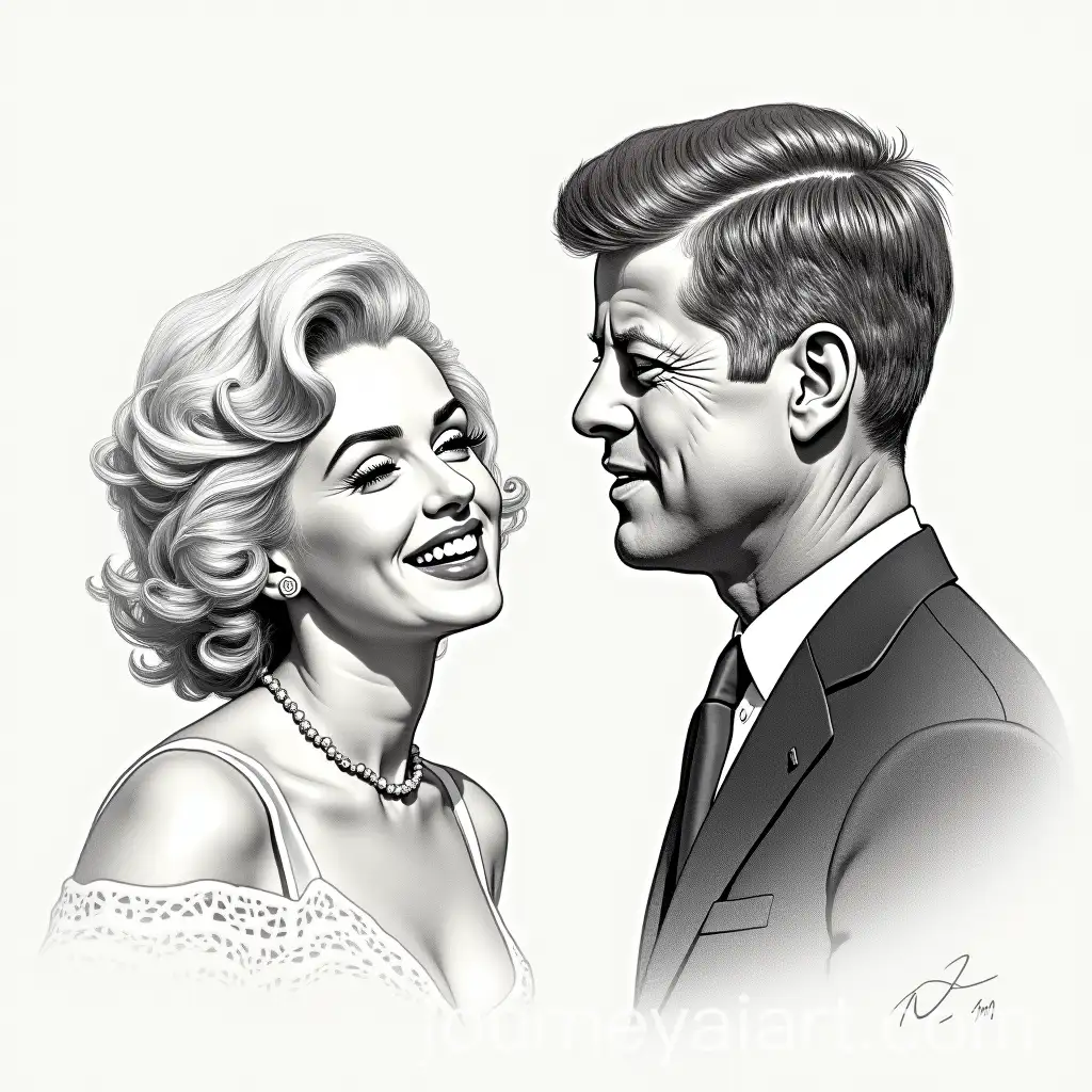 Marilyn-Monroe-and-President-Kennedy-in-a-Candid-Moment
