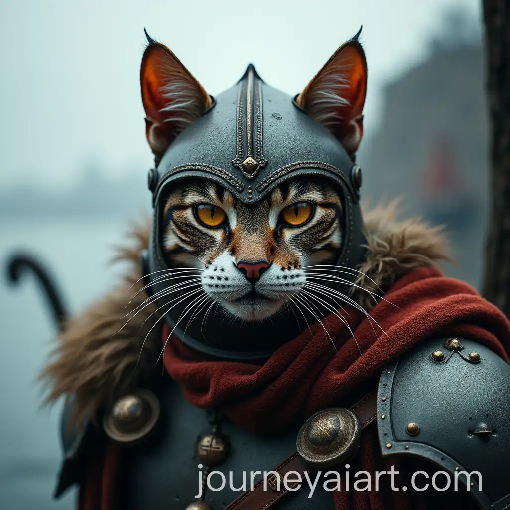 Realistic-Evil-Viking-Cat-with-Helmet-and-Armor-on-Viking-Ship