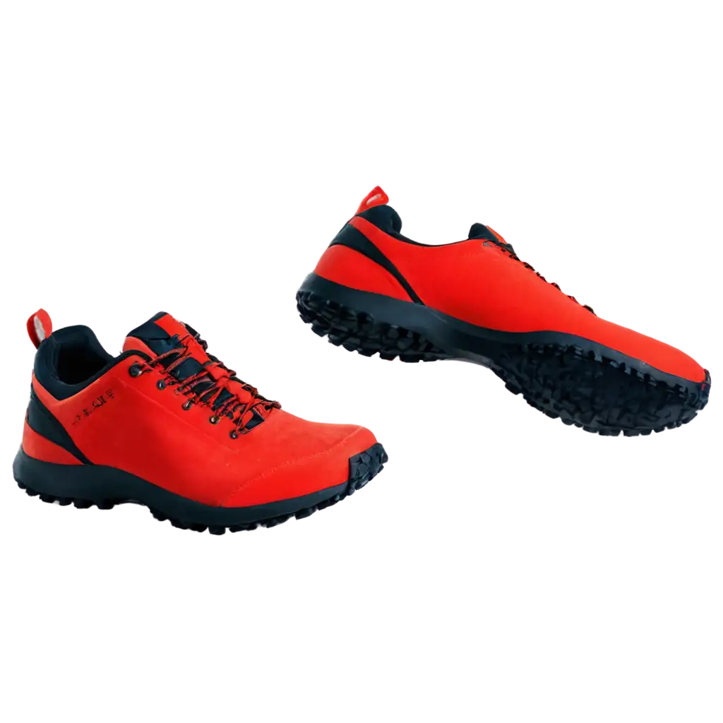 Stylish-and-Durable-Red-Hiking-Shoe-PNG-Perfect-for-Mountain-Climbing-Enthusiasts