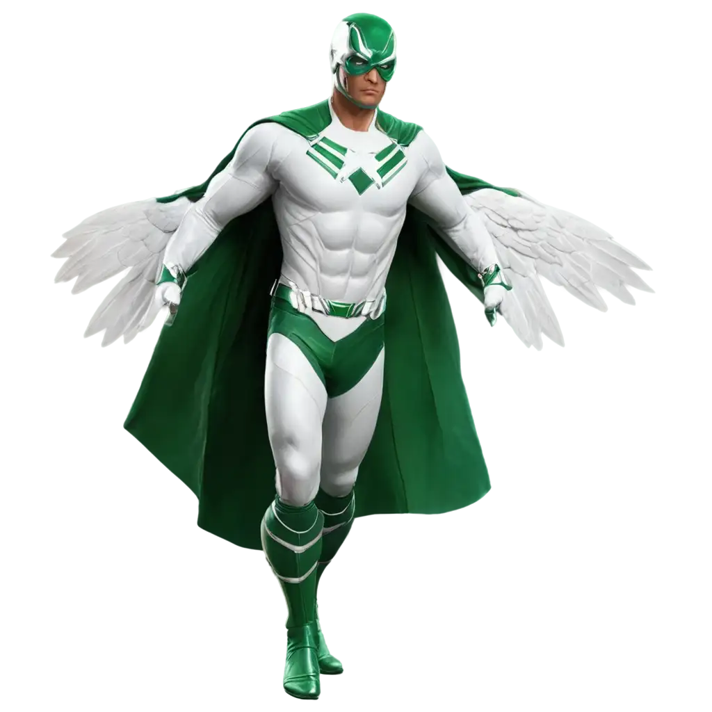 White-Falcon-Marvel-in-Green-Costume-3D-Full-Body-PNG-Image-Enhance-Your-Online-Presence