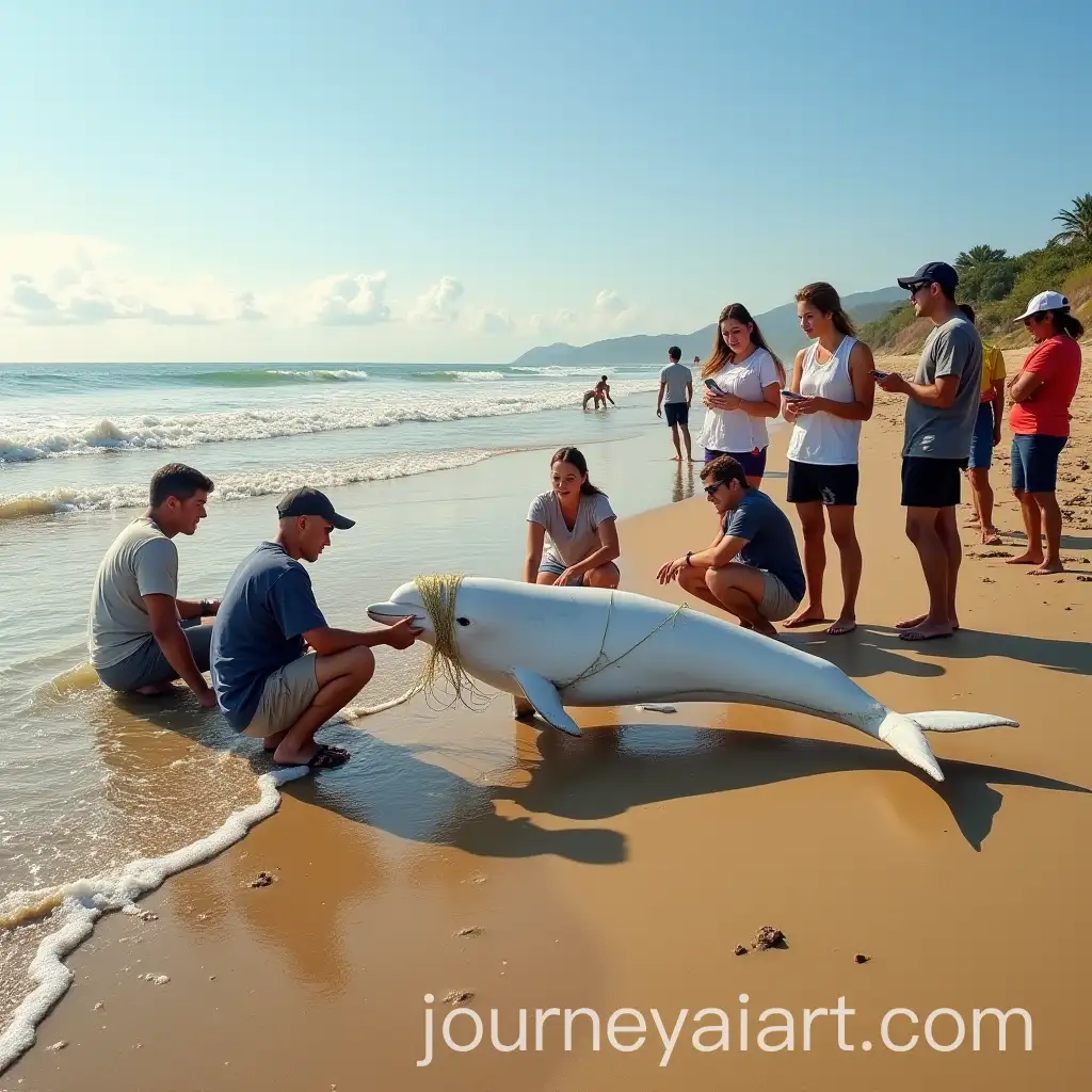 Stranded-Dolphin-Rescued-by-Beachgoers-and-Marine-Experts