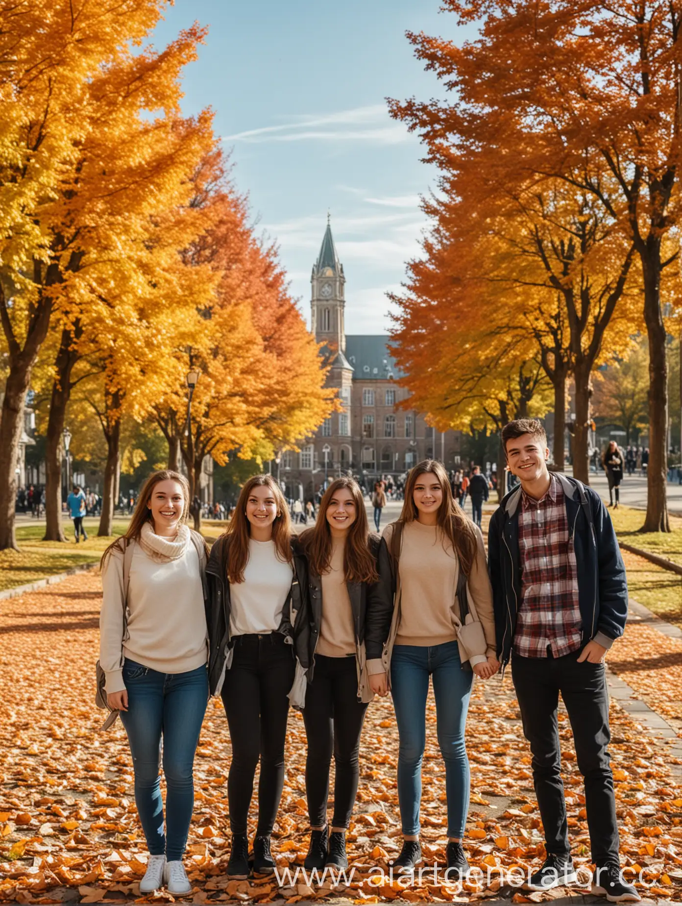 Autumn-University-Friends-Smiling-Together