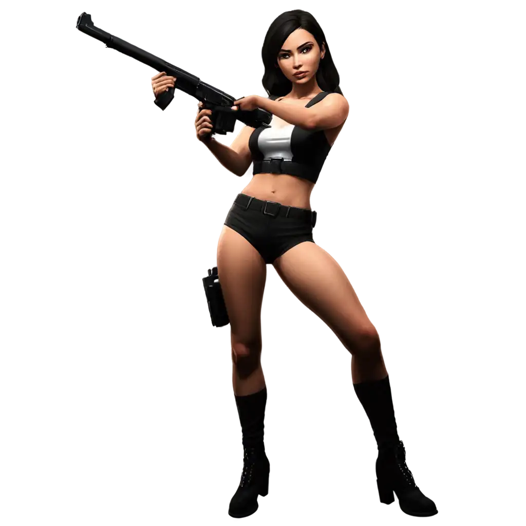 PNG-Logo-of-a-Girl-with-Guns-Enhancing-GTA-Online-Crew-Identity