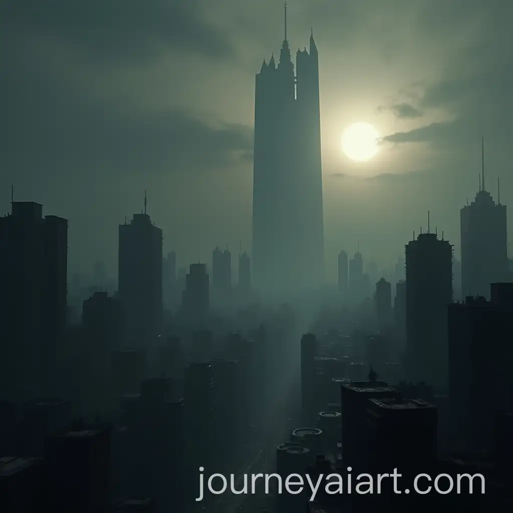 ShadowFilled-Metropolis-Under-Twilight-Sky-with-Ancient-Floating-Structure