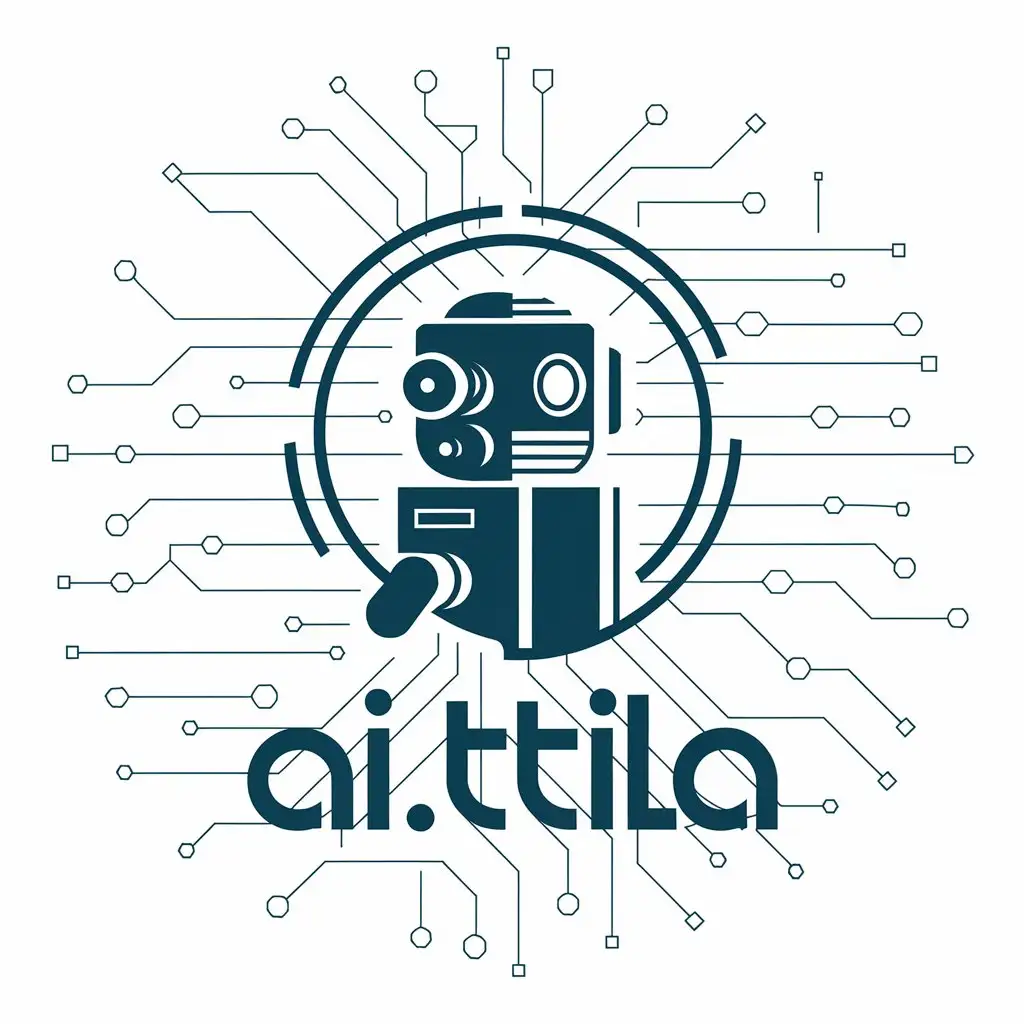 LOGO Design for AIttila Artificial Intelligence with Modern Tech Appeal