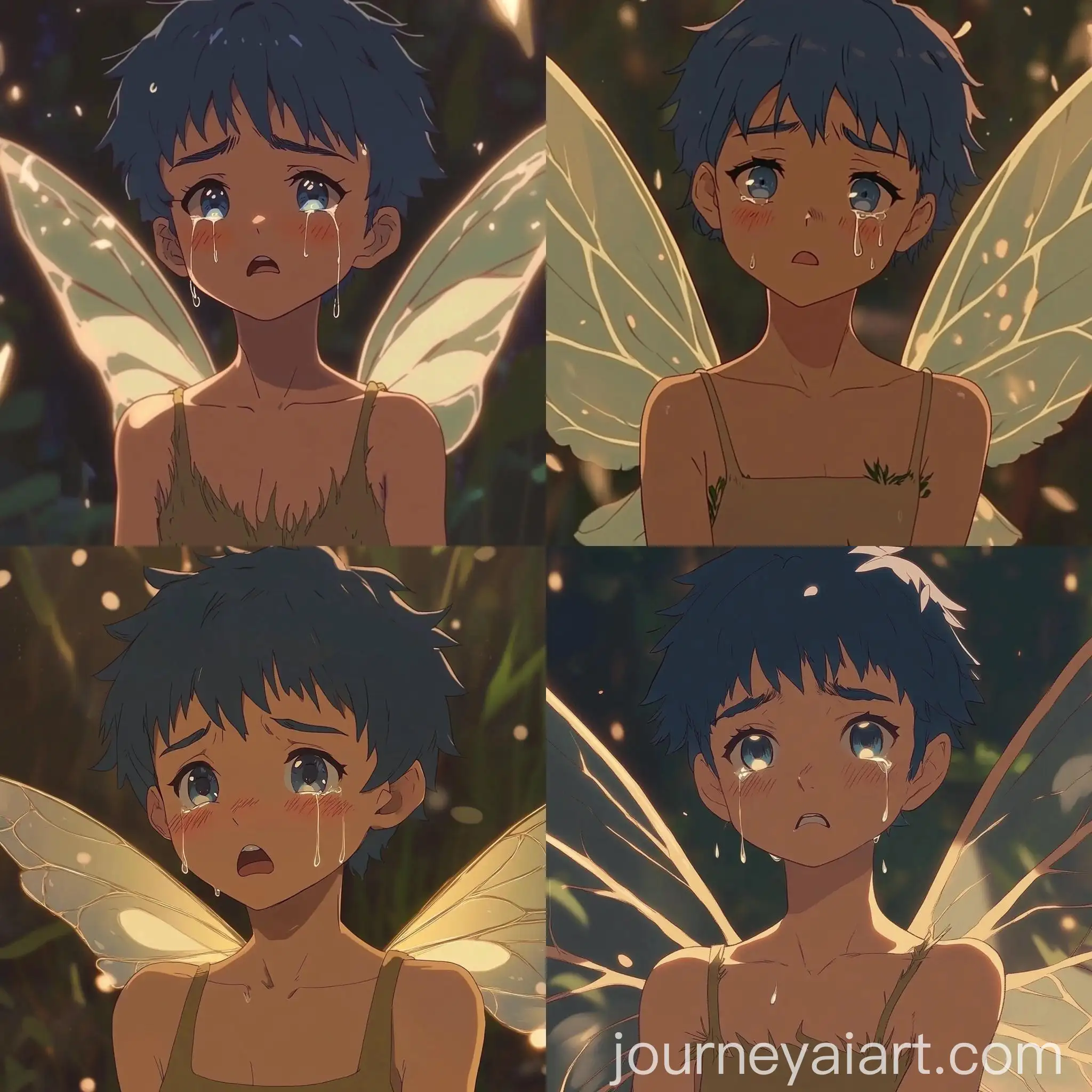 Emotional-Pixie-with-Blue-Pixie-Cut-Singing-and-Crying