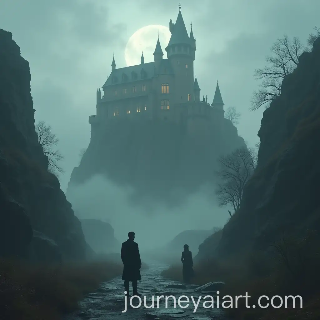 Romanticism-Icons-with-Gothic-Castle-and-Magical-Elements