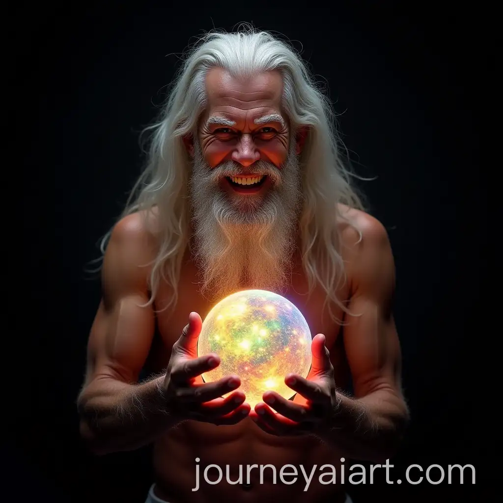 God-Holding-a-ColorfulAI-Image-Prompt-Expansion-Universe-Ball-with-Insane-Smile-and-Silver-Hair