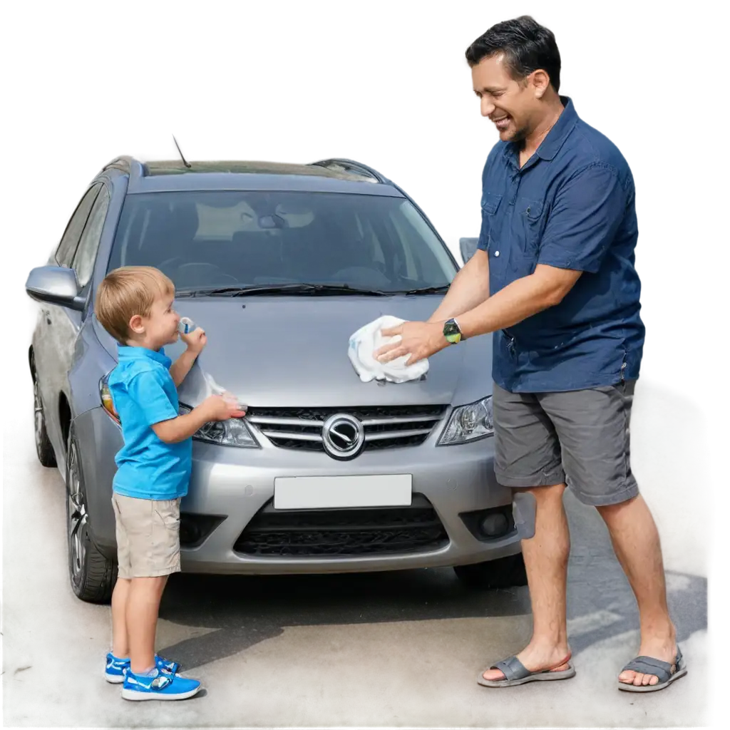 HighQuality-PNG-Image-Father-and-Small-Son-Washing-Car-with-Tap-Open