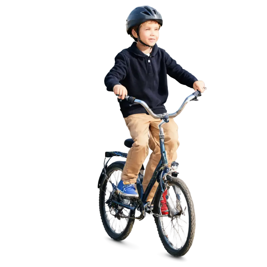 boy riding bicycle