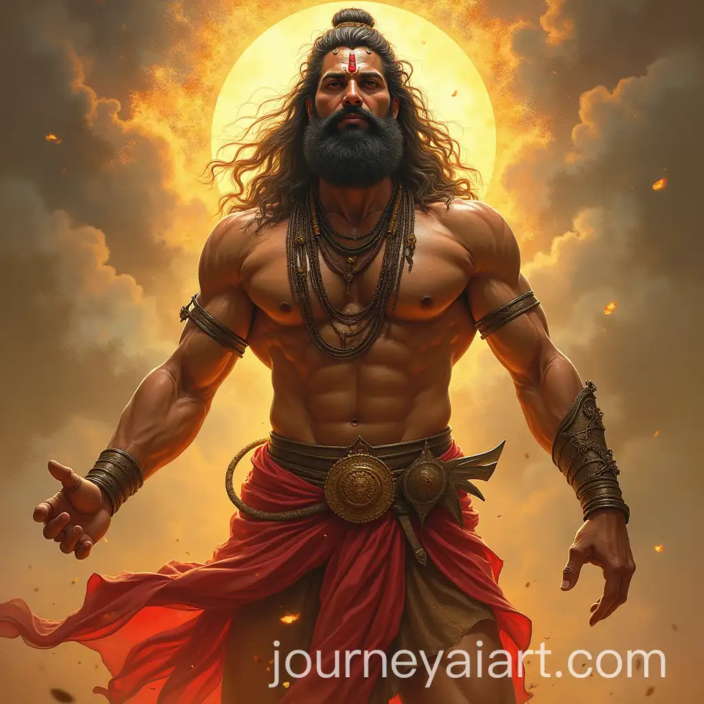 Lord-Parshuram-in-Majestic-Stance-with-Traditional-Armor-and-Axe