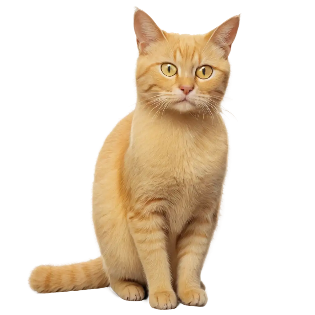 Yellow-Cat-PNG-Image-HighQuality-Transparent-Background-for-Versatile-Use