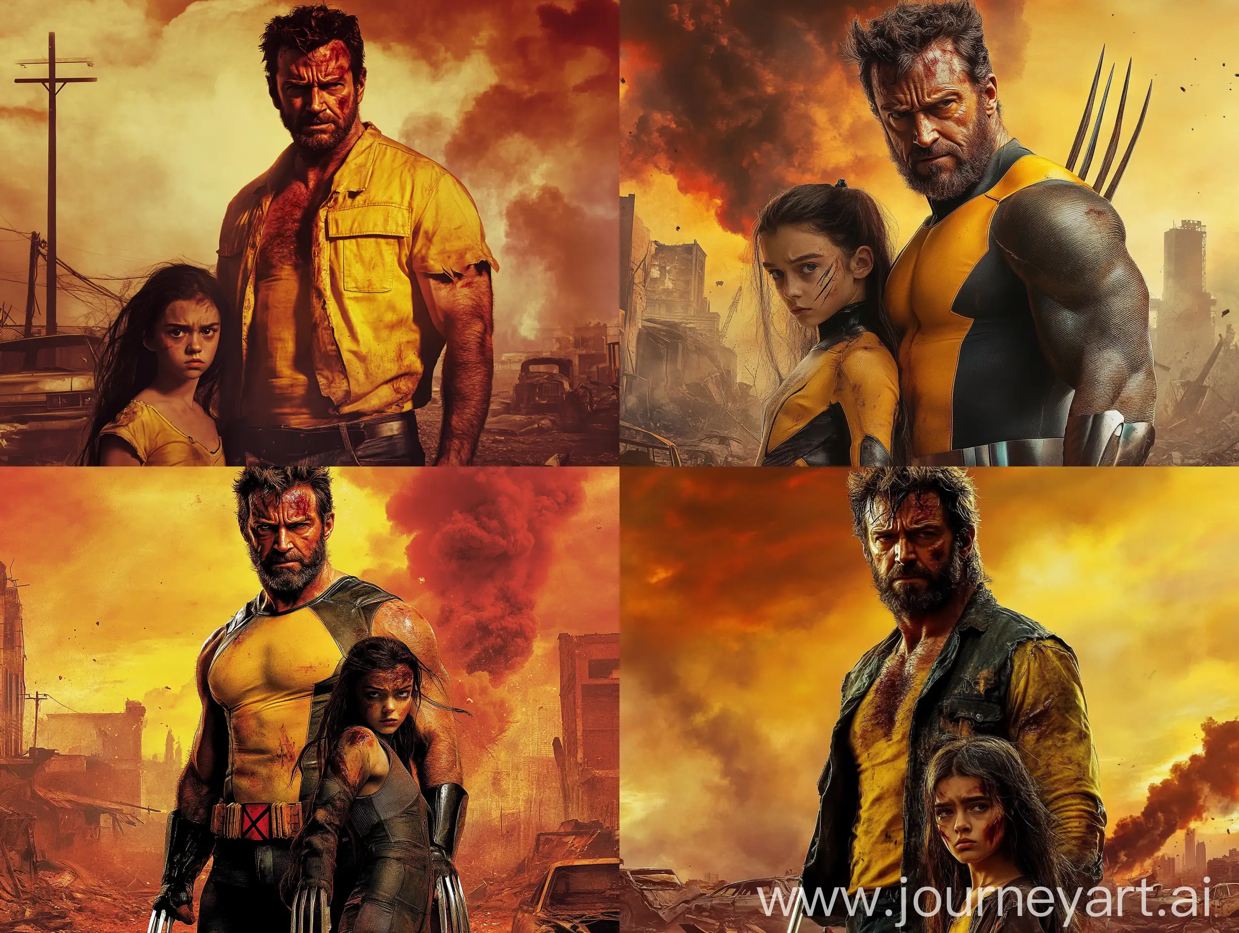 Intense-Wolverine-Protecting-X23-in-Apocalyptic-Ruins