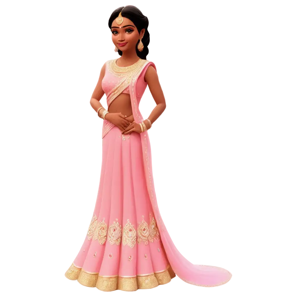 Stunning-Indian-Bride-in-Pink-HighQuality-PNG-for-Versatile-Use