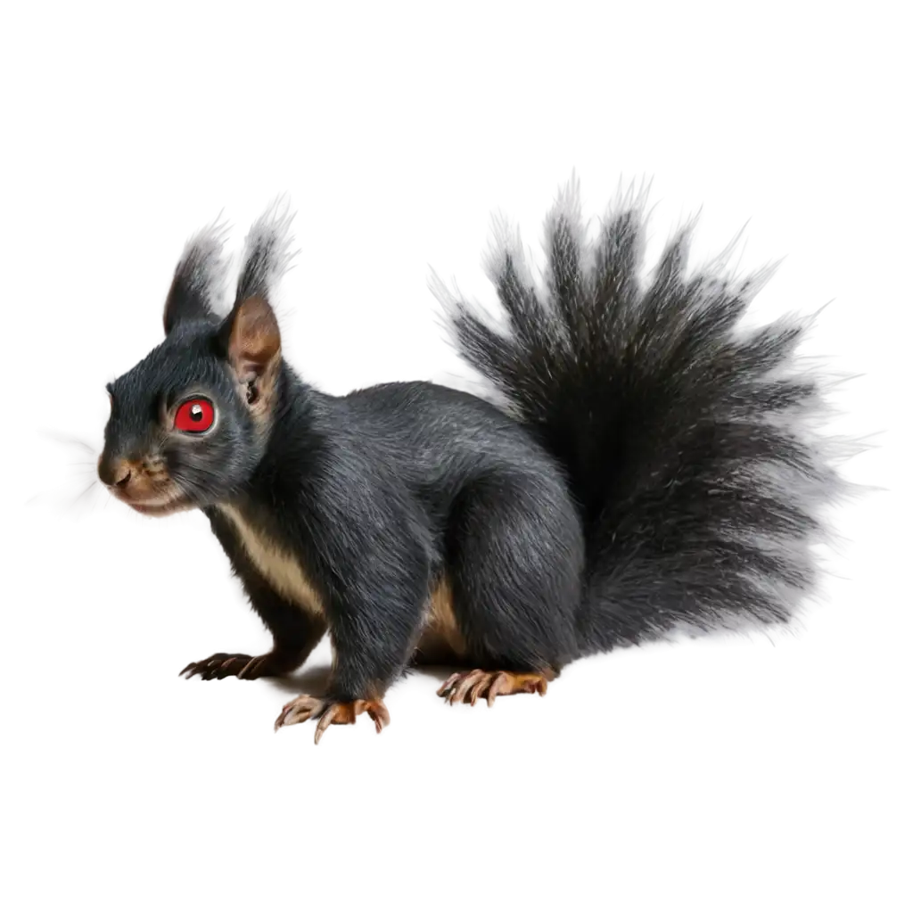 PNG-Image-Creation-Black-Squirrel-with-Fierce-Look-and-Electric-Arcs