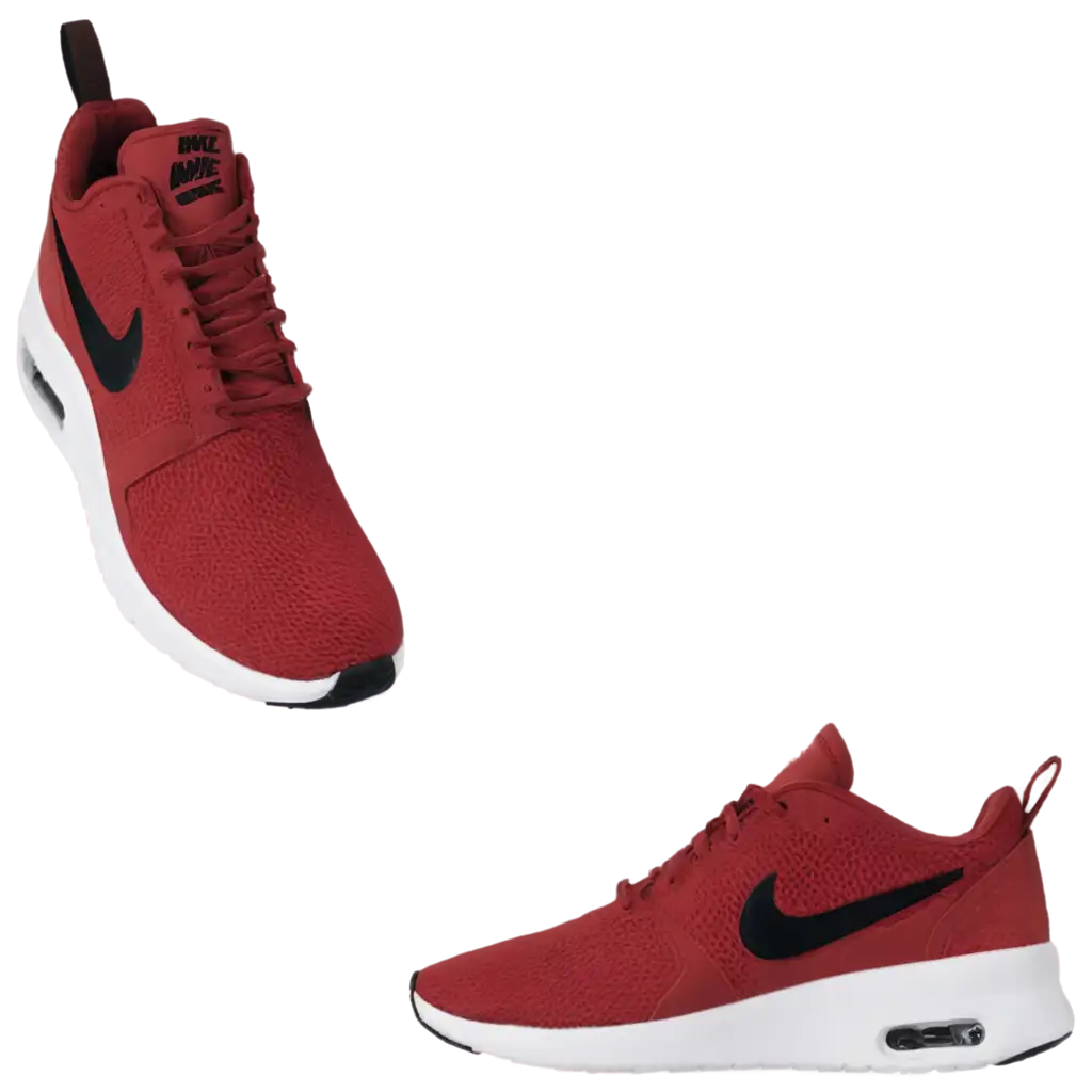 Red-Nike-Shoes-PNG-Image-HighQuality-Footwear-Illustration