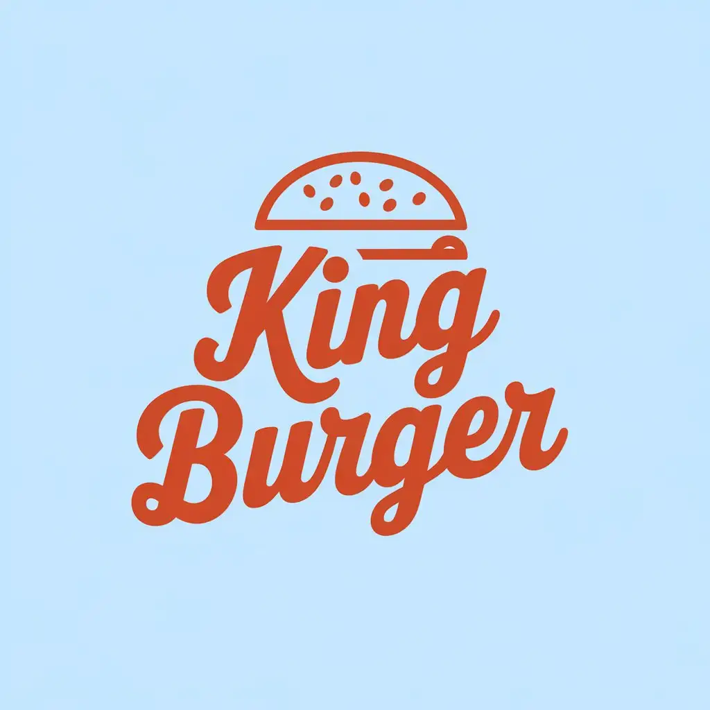 LOGO Design for King Burger White Icona with Clear Background and Burger Theme