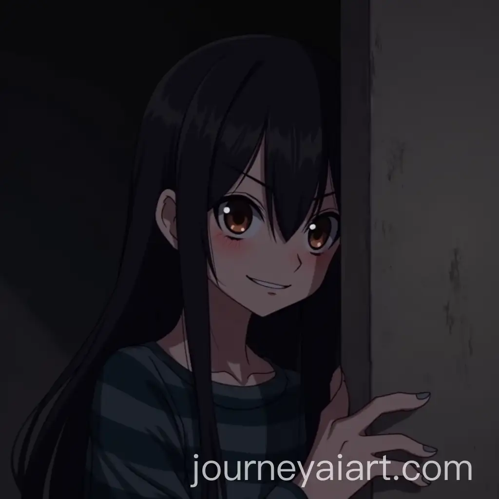 Yandere-Girl-Peeking-with-Intense-Gaze