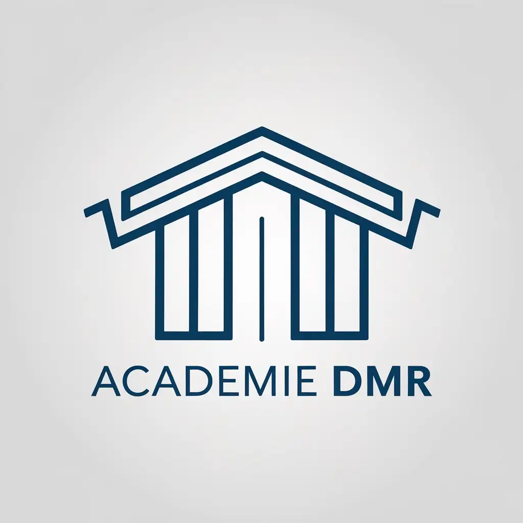 a vector logo design,with the text "academie dmr", main symbol:Academie DMR,Minimalistic,be used in education industry,clear background