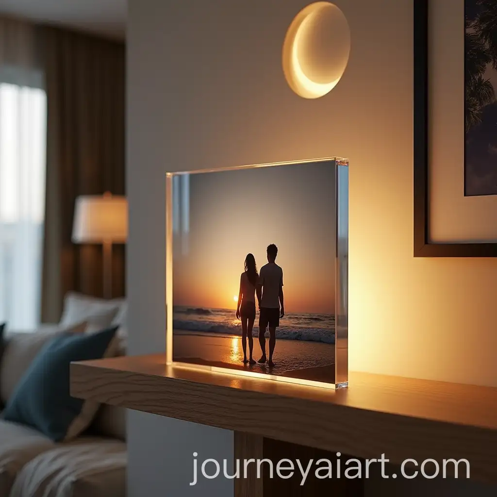 Elegant-Modern-Living-Room-with-Family-Portrait-on-Acrylic-Photo-Block