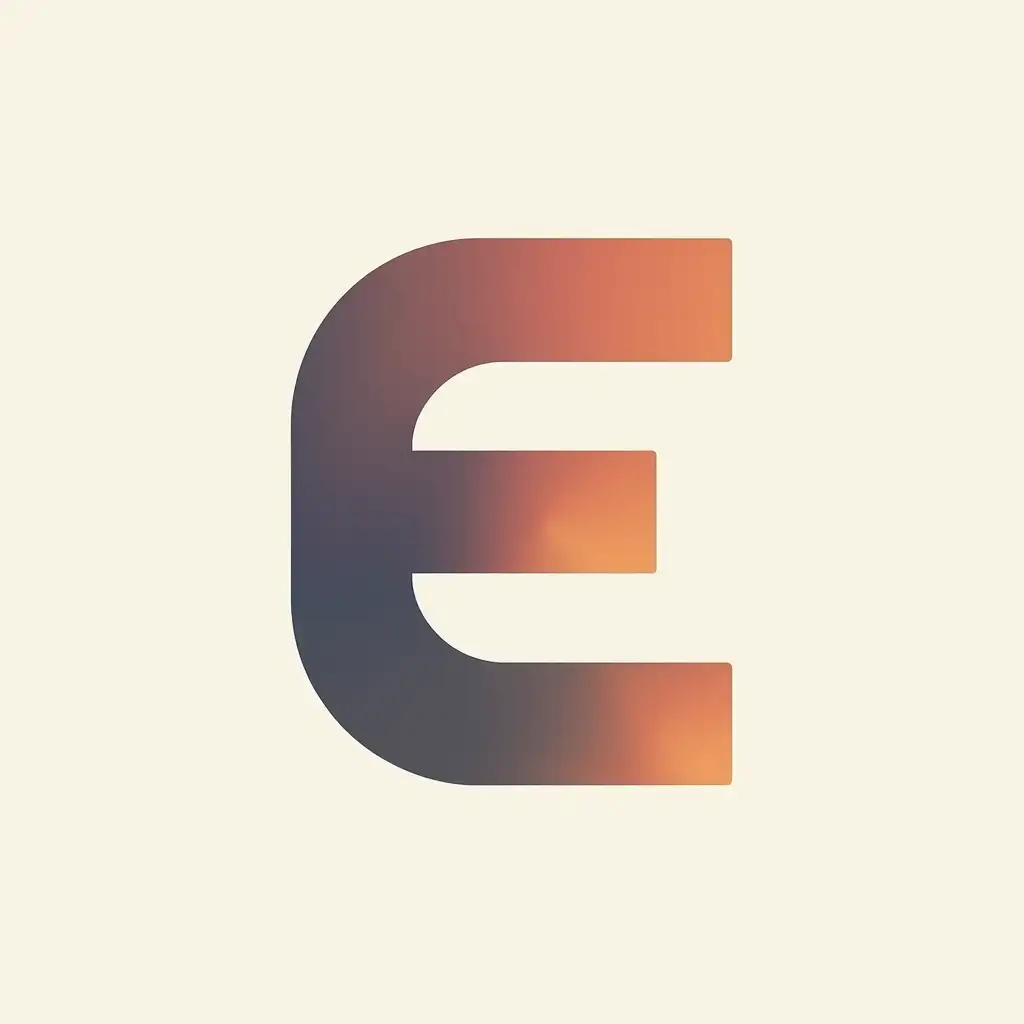 crea  o simple modern logo for the letter E