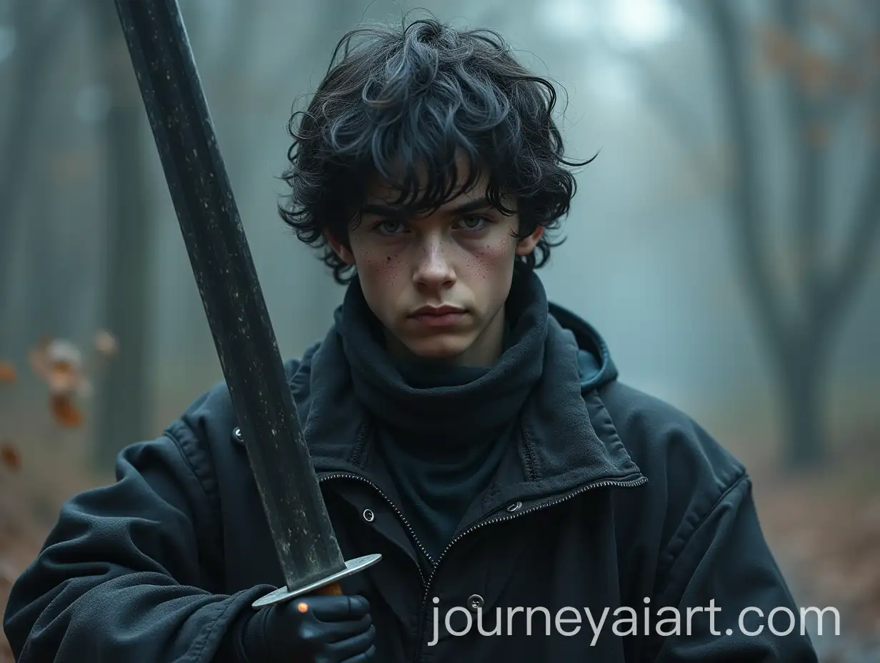 Teenage-Boy-Holding-Sword-Surrounded-by-Black-Energy-and-Incoming-Attack