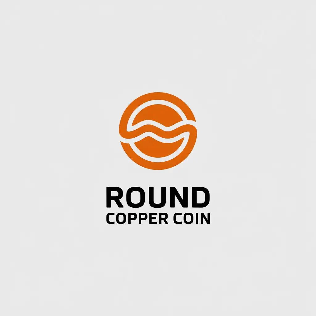 LOGO-Design-for-Finance-Industry-Minimalistic-Round-Copper-Coin-with-Orange-Accent