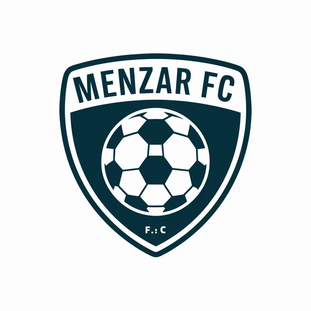 LOGO Design For MENZAR FC Football Team Symbol in Vector Style for Sports Fitness Industry