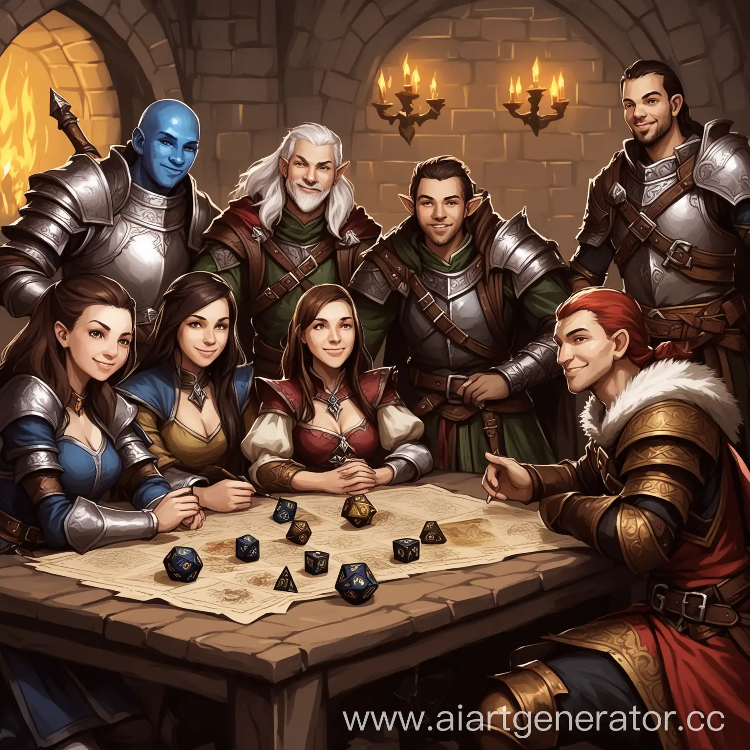 Dungeons-and-Dragons-Players-Embarking-on-an-Epic-Quest