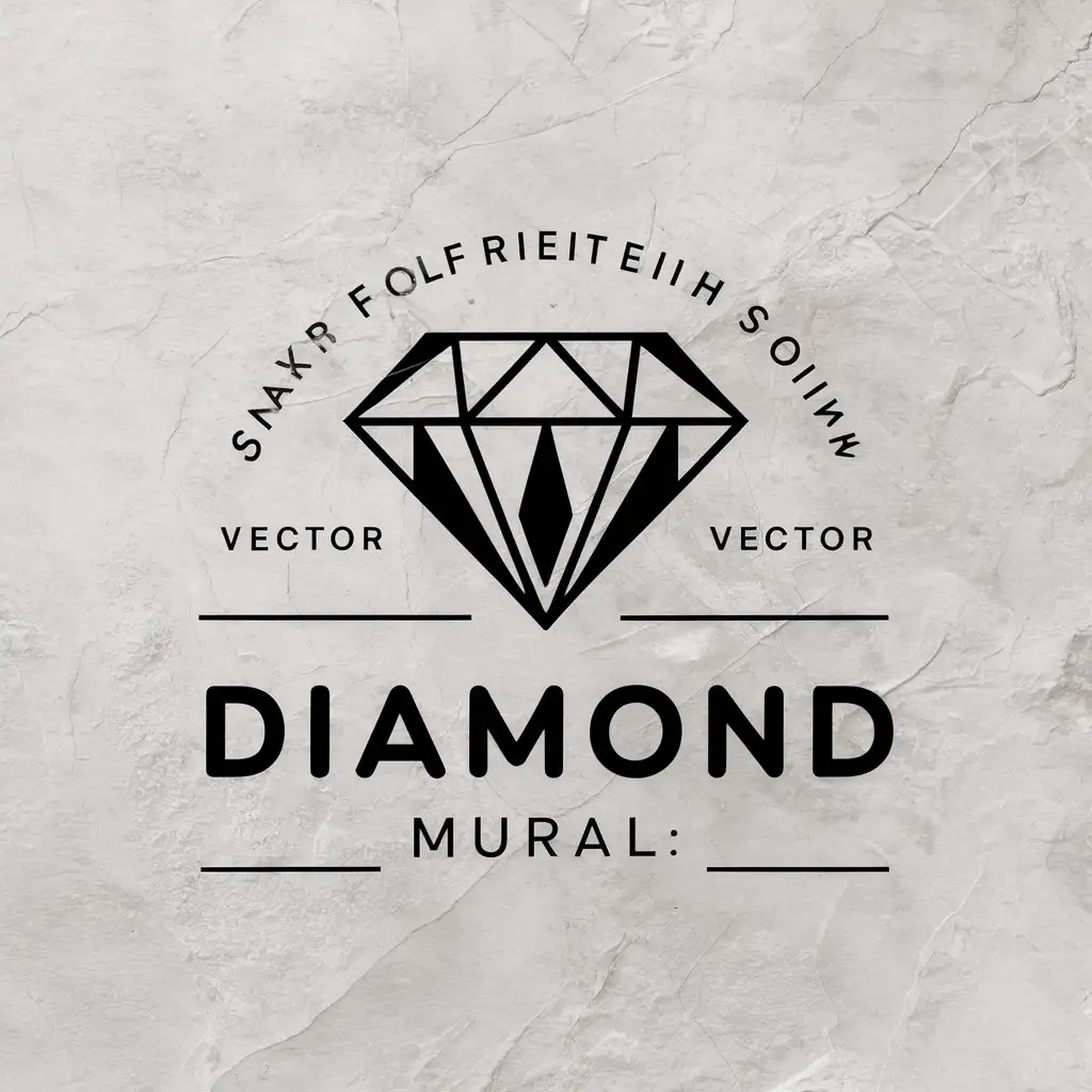 a vector logo design,with the text "diamond mural", main symbol:diamond mural,Moderate,clear background