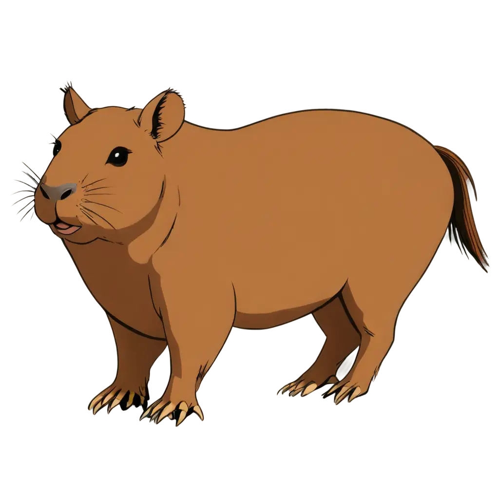 Capybara-Cartoon-PNG-HighQuality-Transparent-Image-for-Creative-Projects