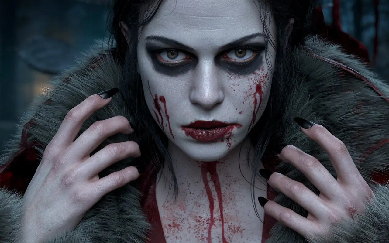 Aggressive-Vampire-Woman-with-Blood-and-Dark-Makeup