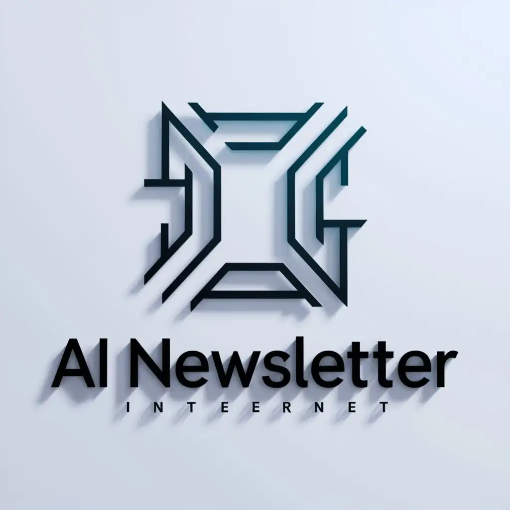 a logo design,with the text "AI newsletter", main symbol:square,complex,be used in Internet industry,clear background