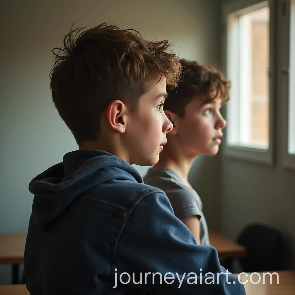 Teenage-Boy-Gazing-Intently-from-Behind