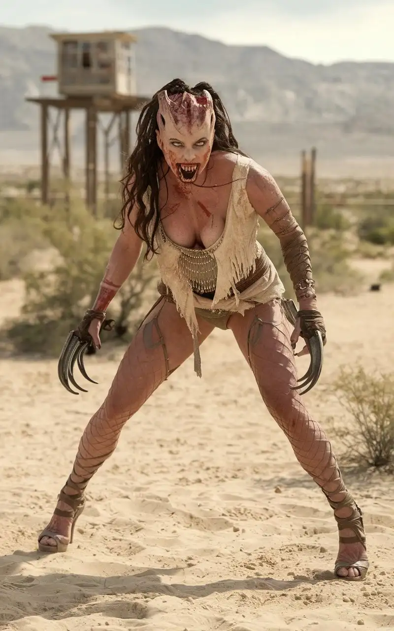 Cinematic-PostApocalyptic-Mutant-Woman-Hunting-in-the-Desert