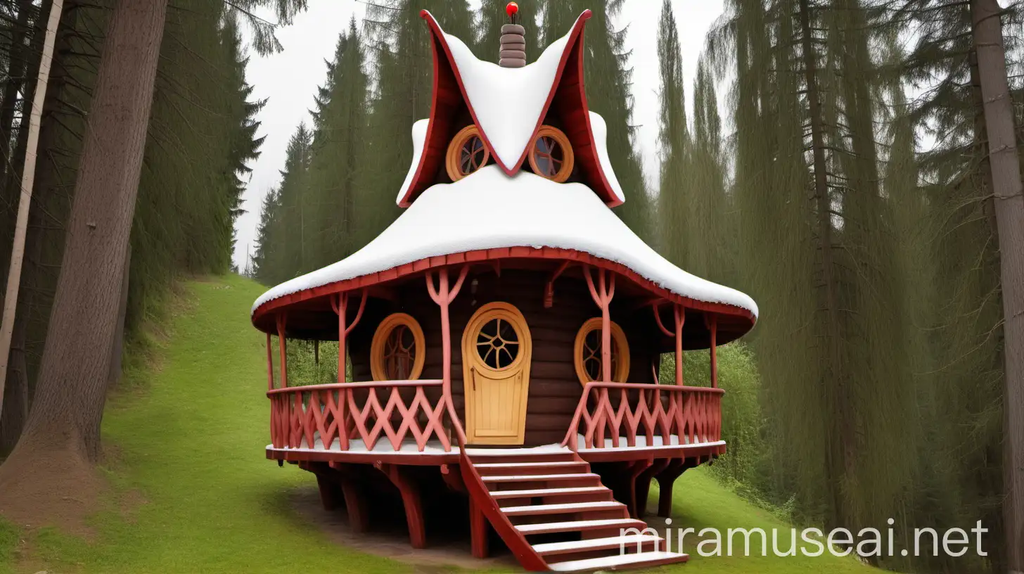 Enchanted Wooden House Inspired by Snow White for Tourists